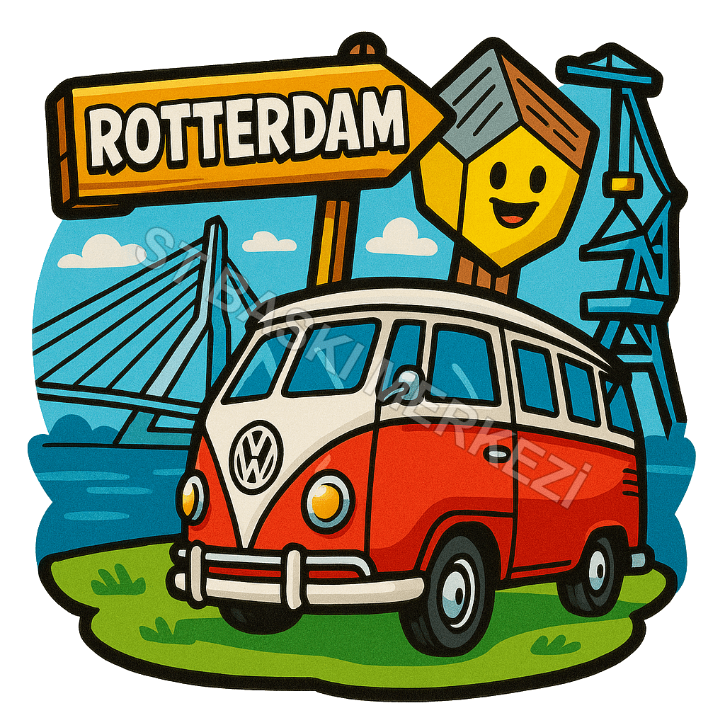 Rotterdam Ahşap Magnet – Toptan UV Baskılı Retro Hediyelik Magnet - ST Baskı Merkezi