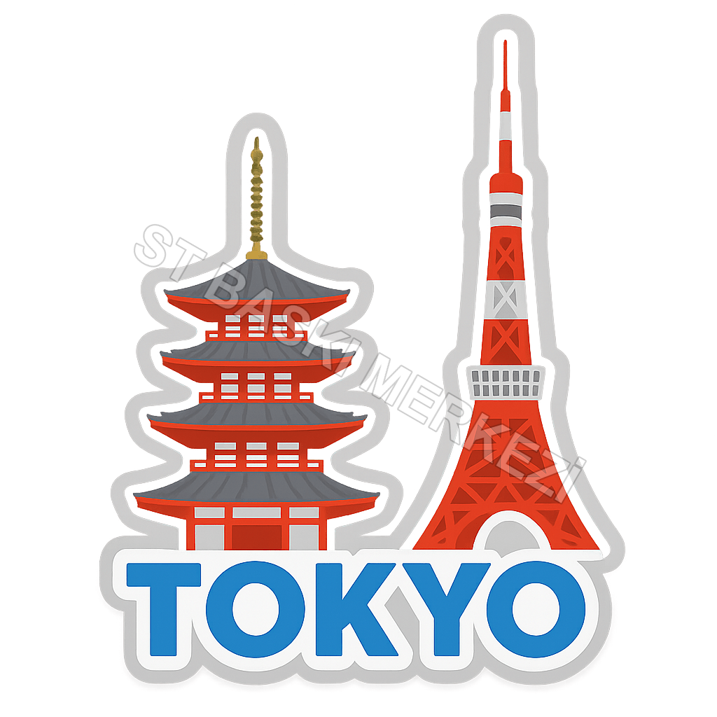 Tokyo Ahşap Magnet – Toptan UV Baskılı Retro Hediyelik Magnet - ST Baskı Merkezi