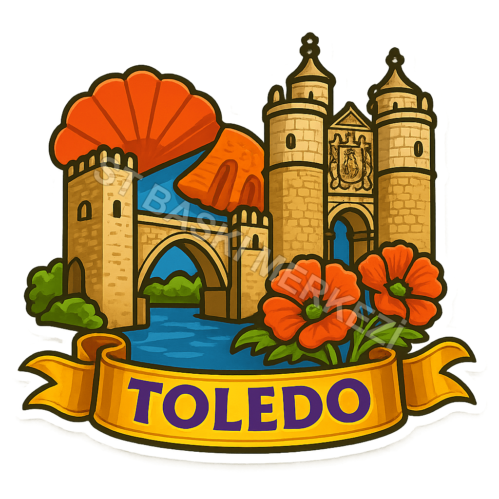 Toledo Ahşap Magnet – Toptan UV Baskılı Retro Hediyelik Magnet - ST Baskı Merkezi