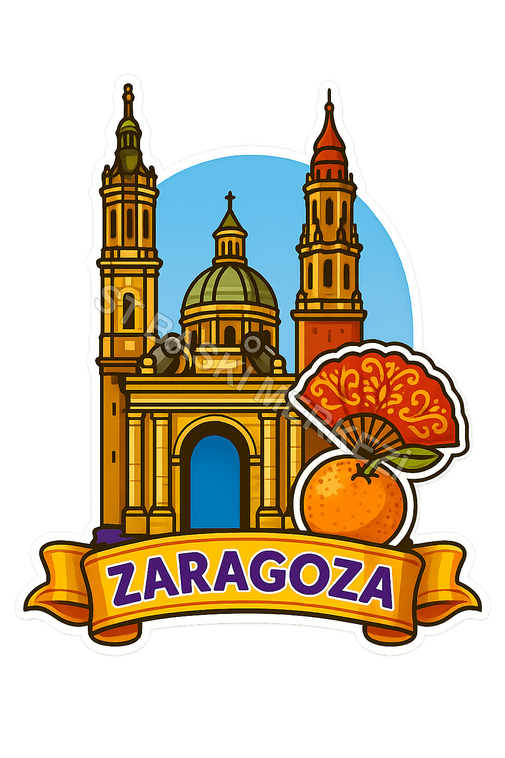 Zaragoza Ahşap Magnet – Toptan UV Baskılı Retro Hediyelik Magnet - ST Baskı Merkezi
